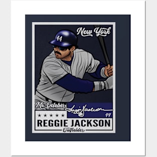 Reggie Jackson New York Y Throwback Card Posters and Art